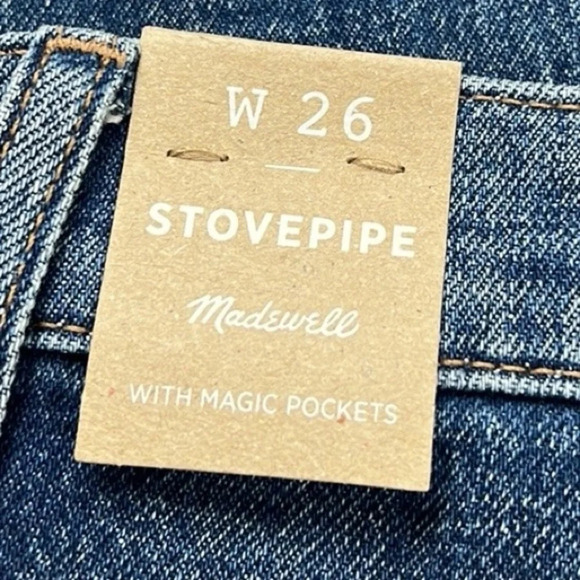 Madewell New Women’s 26 Stovepipe With Magic Pockets No Stretch Jean - Picture 8 of 13